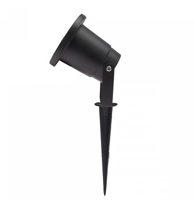 FLORI GU10 - Aluminium, angle réglable, IP65, 98x145mm, noir, piquet, sans source lumineuse
