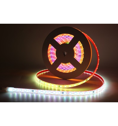 Ruban LED RGBIC 10m 12W/m - 24V DC, IP68, 60 LED par mètre