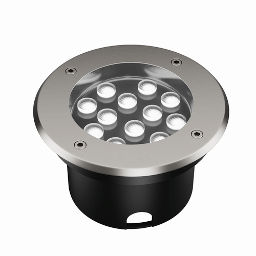 Spot encastrable LEDlife - 12W, rond, acier inoxydable, 24V AC/DC