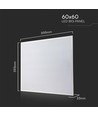 Dalle LED 60x60, 36W - Hauteur : 33mm, Bord blanc