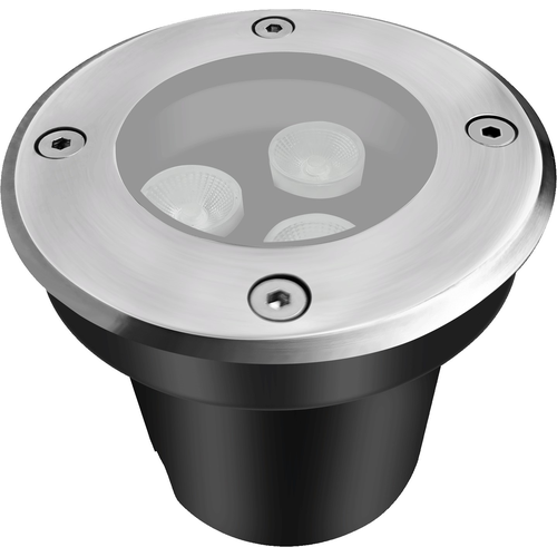 Spot encastrable LEDlife - 3W, rond, acier inoxydable, 24V AC/DC