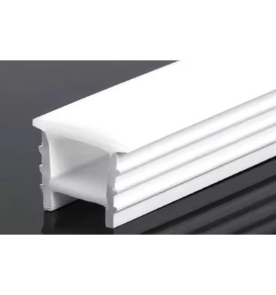 Profilé silicone 18x13 à encastrer - Par mètre, perçage 14x14mm, compatible ruban LED 8-10mm