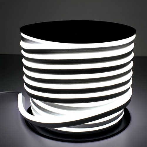 Neutre blanc 8x16 CLIP-ON Neon Flex LED - 9W par mètre, IP67, 230V
