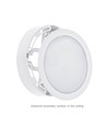 Panneau LED encastrable 12W Ø17cm 2-en-1 - 125lm/W, 4000K, Trou : Ø14,5 cm, Dim : Ø17 cm, saillie/encastré
