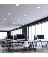 Panneau LED encastrable 12W Ø17cm 2-en-1 - 125lm/W, 4000K, Trou : Ø14,5 cm, Dim : Ø17 cm, saillie/encastré