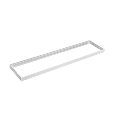 Cadre pour panneau LED 120x30 - Montage rapide, coins en plastique, sans vis apparentes, bord blanc