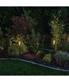 Lampes solaires de jardin 4 pcs - Noir, avec piquet, effet flamme, 50 cm de hauteur