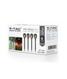Lampes solaires de jardin 4 pcs - Noir, avec piquet, effet flamme, 50 cm de hauteur
