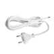 Câble d'alimentation 150cm, 250V - IP20 intérieur, Blanc, Fiche Euro et fils dénudés, 6A