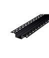 Profilé en aluminium 50x20 pour encastrement - 1 mètre, noir, avec couvercle noir