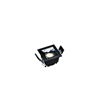 GRID Modèle S - Grille encastrée 47x45x45 mm, 4W, 45°, noir sans source lumineuse