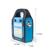 Lumière de secours avec batterie et panneau solaire - Incl. 3 ampoules LED, projecteur, grand panneau solaire, powerbank