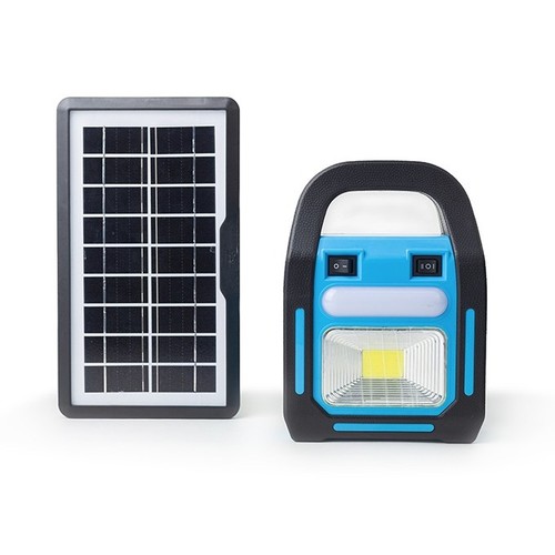 Lumière de secours avec batterie et panneau solaire - Incl. 3 ampoules LED, projecteur, grand panneau solaire, powerbank