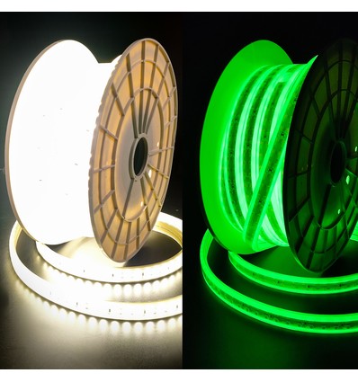 Bande LED de travail auto-luminescente 15m 230V - IP67, 180 LED/m, 11W/m, 1000 lm/m, 4000K