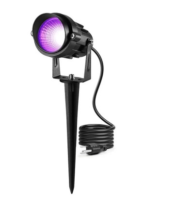 Projecteur LED 10W - IP65, noir, lampe de travail, UV 395nm, ultraviolet