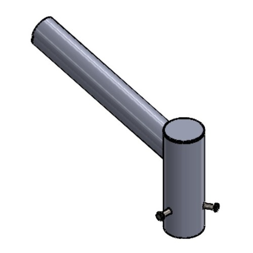 Support pour lampe de rue - Ø48mm / Ø70mm, gris poudré