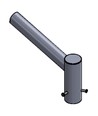 Support pour lampe de rue - Ø48mm / Ø70mm, gris poudré