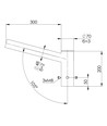 Support pour lampe de rue - Ø48mm / Ø70mm, gris poudré