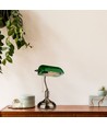 Lampe de bureau classique V-Tac - Verre vert, câble de 1,5 m, douille E27, sans source lumineuse, max 60W