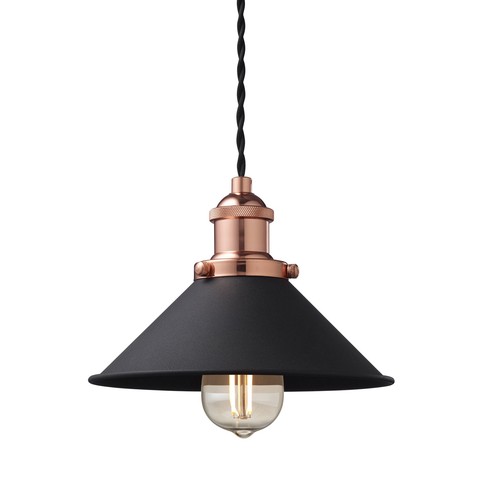 Suspension NEKSØ E27 en Cuivre/Noir - Nielsen Light