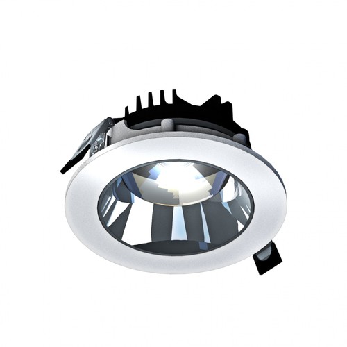 Modèle L Downlight 20W - encastré, sans source lumineuse, orientation réglable 30°, 160x70 mm, blanc