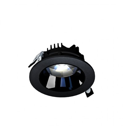 Modèle M Downlight 14W - encastré, orientation réglable sans source lumineuse, 30°, 130x58 mm, noir