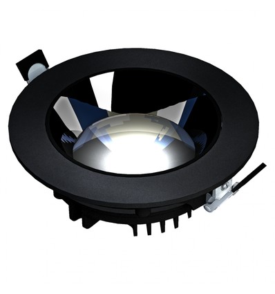 Spot encastrable 30W Model XL - Noir, orientable