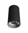 Spot en saillie GU10 - Noir, rond, plafonnier, sans source lumineuse