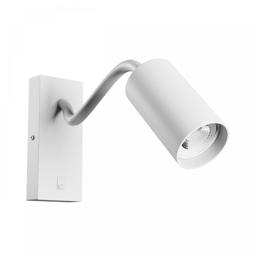 Squalla Variosa Flexi Switch GU10 - applique murale sans source lumineuse, 230V, IP20, 55x100x410mm, blanche, ronde