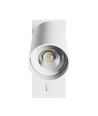 Squalla Variosa GU10 - interrupteur, applique murale, sans source lumineuse, 230V, IP20, 55x100mm, blanc, rond