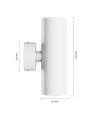 Squalla Variosa Tubo 2xGU10 - Applique murale sans source lumineuse, 230V, IP20, 55x160x90mm, blanc, rond