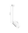 Spot de plafond VARIOSA GU10 - Blanc, orientable, sans source lumineuse