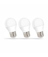 Pack de 3 ampoules LED E27 6W - G45, blanc chaud