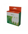 Lot de 3 ampoules LED E14 6W flamme - C37, blanc chaud, 3000K