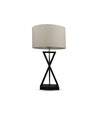 Lampe de table design moderne V-Tac - Blanc/noir, câble de 1,5 m, douille E27, sans source lumineuse