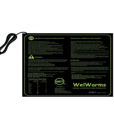 Tapis chauffant - 45W, pour la germination des graines, 50 x 50 cm, câble de 1,8 mètre