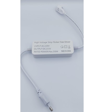 Connecteur pour bande LED 230V (Type X-2) - Sans scintillement, incl. bouchon de fin, non dimmable, 230V