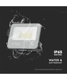 Projecteur LED 50W - 135lm/W, puce LED Samsung, lampe de travail, câble 1m, extérieur