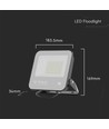 Projecteur LED 50W - 135lm/W, puce LED Samsung, lampe de travail, câble 1m, extérieur