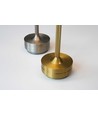 Lampe de table LED rechargeable - Argent, tactile dimmable, CCT, IP20