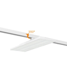 Projecteur sur rail triphasé 60W - 166lm/W, angle de diffusion 90 degrés, Blanc, panneau LED, éclairage de magasin