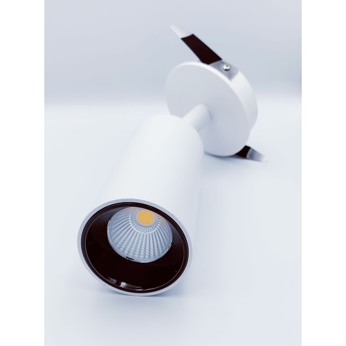 Spot encastrable 12W Ø8cm blanc RA90 - Découpe : Ø7,5 cm, Dimensions : Ø8 cm, LED Osram