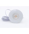 Spot de meuble 2,5W Ø6,8cm Cabi68 RA91 - 12V DC, Perçage : Ø5,5 cm, Dimensions : Ø6,8 cm, Blanc mat