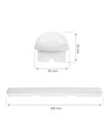 Réglette LED complète 60cm 25W - 120lm/W, IP65, 4000K, câblage traversant