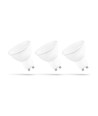 Pack de 3 spots LED GU10 6W - Blanc chaud, dépoli