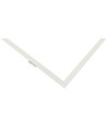 Cadre encastrable pour panneau LED 60x60 - Nouveau modèle, compatible avec Troldtekt sans ajustement, bord blanc