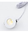 Spot de meuble encastrable 2W Ø3,8cm Focu38 RA92 - 12V DC, Perçage : Ø3,5 cm, Dimensions : Ø3,8 cm, Blanc mat