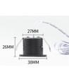 Spot de meuble encastrable 2W Ø3,8cm Focu38 RA92 - 12V DC, Perçage : Ø3,5 cm, Dimensions : Ø3,8 cm, Blanc mat