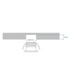 Spot de meuble encastrable 2W Ø3,8cm Focu38 RA92 - 12V DC, Perçage : Ø3,5 cm, Dimensions : Ø3,8 cm, Blanc mat