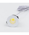 Spot de meuble encastrable 2W Ø3,8cm Focu38 RA92 - 12V DC, Perçage : Ø3,5 cm, Dimensions : Ø3,8 cm, Blanc mat